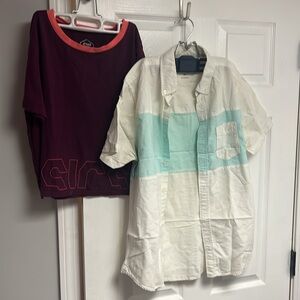 B. BOGO free. ASICS crop tee and Aeropostale shirt